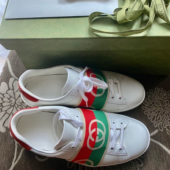 Gucci Ace Elastic Web 💯 Authentic - Picture 3 of 8